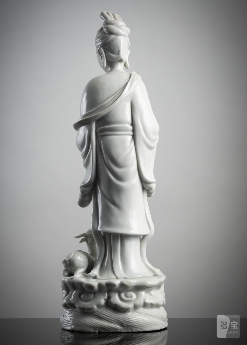 A Dehua figurine of an immortal with a deer and a jug - 图2